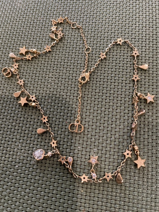 Dior Jewelry - Dior Rose-Gold Starburst & Crystal Charm Necklace